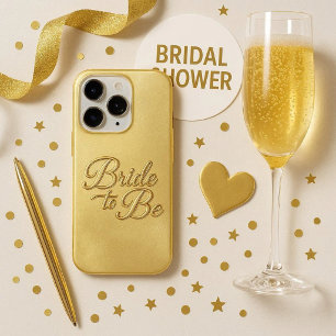 Chic Gold Bride To Be Script Phone Case