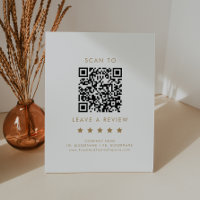 Chic Gold Business QR Code Leave A Review