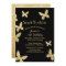 Chic Gold Butterflies Sweet 16 Invitations