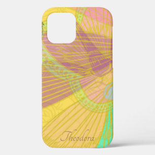 Chic Gold Butterfly Yellow Orange iPhone 12 Case