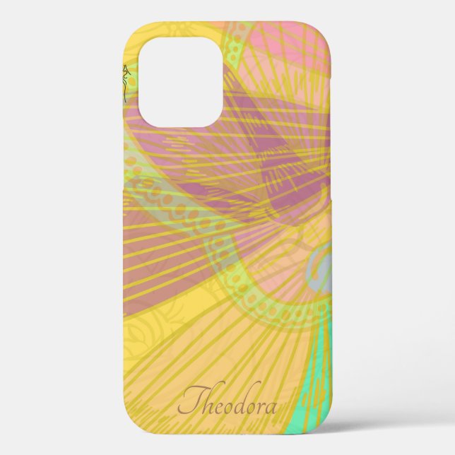 Chic Gold Butterfly Yellow Orange Case-Mate iPhone Case (Back)