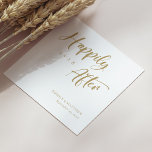 Chic Gold Calligraphy 'Happily Ever After' Wedding Napkin<br><div class="desc">Celebrate your special day with our Chic Gold Calligraphy Happily Ever After Wedding Napkins. These elegant napkins feature exquisite gold calligraphy that reads "Happily Ever After, " personalised with your names and wedding date. The timeless design adds a touch of sophistication to your wedding reception or bridal shower. Customise these...</div>