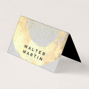 Chic Gold Dust Brushed / Grey Business Card