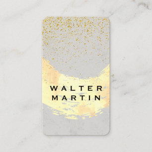 Chic Gold Dust Brushed / Grey Business Card