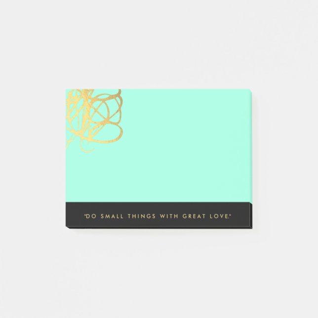 Chic Gold Effect Post It Notes (Front)