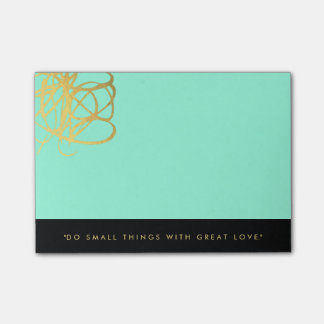 Chic Gold Effect Post It Notes