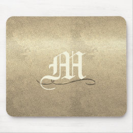 Chic Gold Elegant Add Monogram Mouse Pad