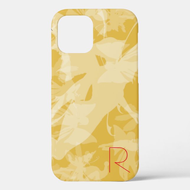 Chic Gold Fairies Monogram Case-Mate iPhone Case (Back)