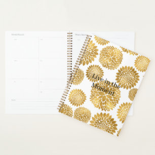 Chic Gold Flowers Planner