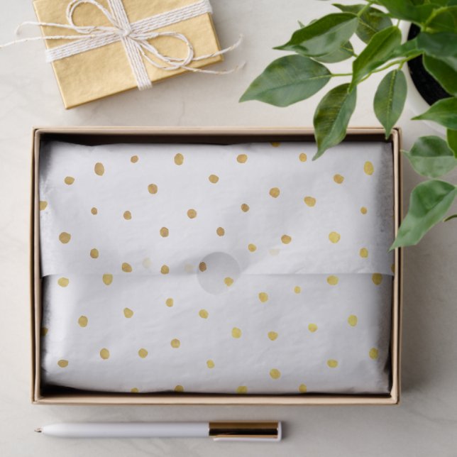 Chic Gold Foil Dots Elegant Tissue Paper (Gift)