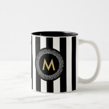 Chic Gold Foil Effect Brushstrokes Coffee Mug