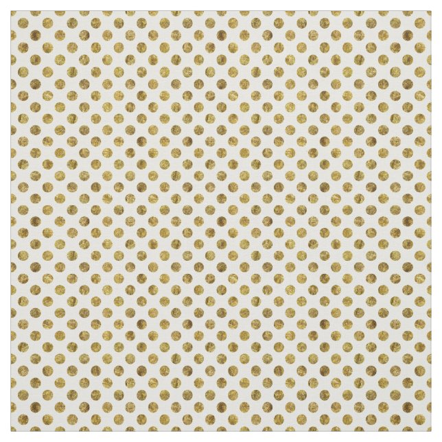 Chic Gold Glam Dots Fabric (Swatch)