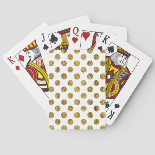 Chic Gold Glam Dots Playing Cards