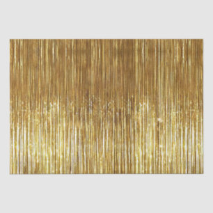 Chic Gold Glam Tinsel Stripes Christmas Tissue Paper