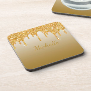 Chic Gold Glitter Coaster