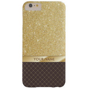 Chic Gold Glitter Custom Name iPhone 6 Plus Case