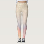 Chic Gold Glitter Iridescent Holographic Gradient Leggings<br><div class="desc">This elegant and chic design is perfect for the trendy and stylish girly girl. It features faux printed gold glitter with pink, peach, blue, and purple iridescent holographic ombre gradient design. It's modern, cool, unique, glamourous, and original. ***IMPORTANT DESIGN NOTE: For any custom design request such as matching product requests,...</div>