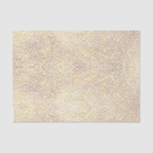Chic Gold Glitter Sparkles Pattern Decoupage Tissue Paper (Front)