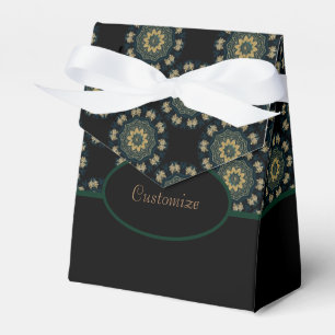 Chic Gold & Green Asian Style 2 Favour Box