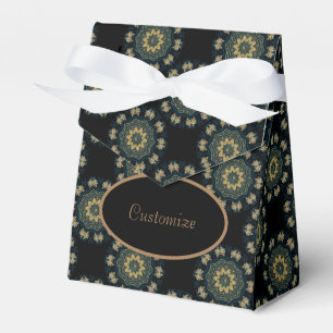 Chic Gold & Green Asian Style Favour Box