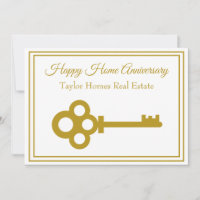 Chic Gold Key Real Estate Happy Home Anniversary