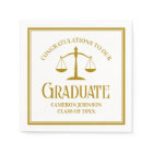 Chic Gold Law School Custom Graduation Party