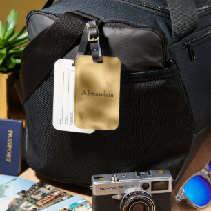 Chic Gold Luggage Tag