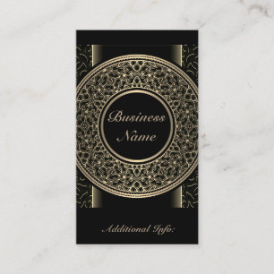 Chic Gold Medallion Business Card 2