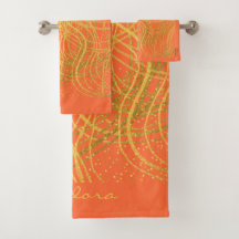 Chic Gold Orange Abstract