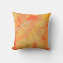 Chic Gold Orange Abstract Floral