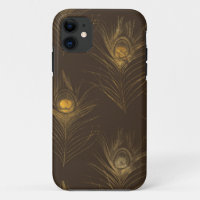Chic Gold Peacock Feathers Elegant Stylish