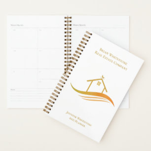 Chic Gold Real Estate Company Home Logo 2025 Planner