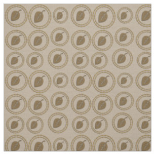 Chic Gold Rings Leaf Pattern Linen Fabric