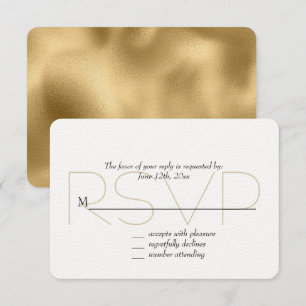 Chic Gold RSVP Card