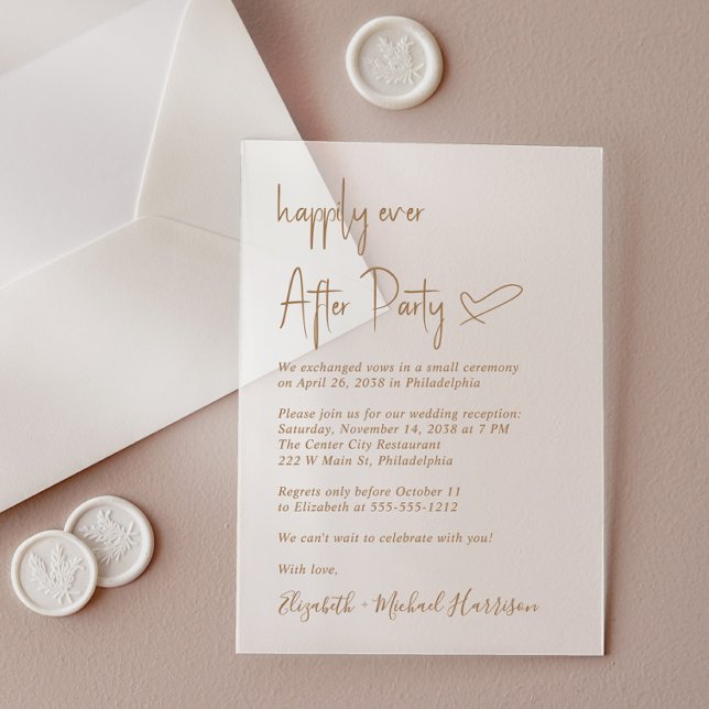 Chic Gold Script Frosted Wedding Reception Acrylic Invitations (Make your day unforgettable with stunning acrylic invitations—modern, elegant, unique!)