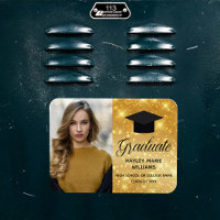 Chic Gold Sparkle Graduation Photo 2026 Graduate