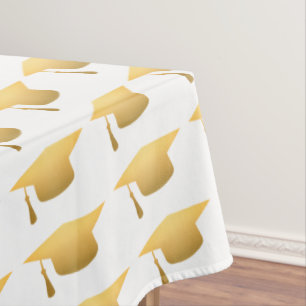 Chic Gold Trendy Graduation Party Class of 2016 Tablecloth