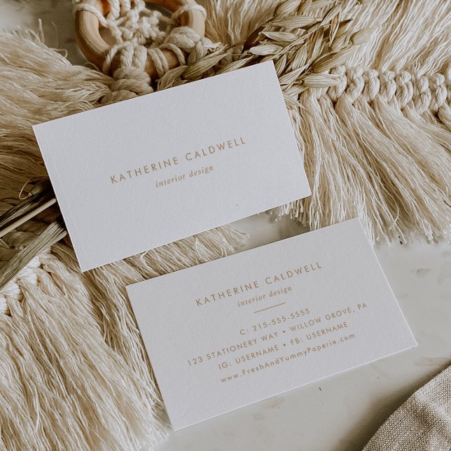 Chic Gold Typography Business Card (Creator Uploaded)