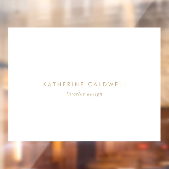 Chic Gold Typography Business Door (Sheet 2)