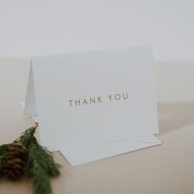 Chic Gold Typography Thank You Card (Creator Uploaded)