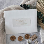 Chic Gold Typography Wedding Guest Address Labels<br><div class="desc">These chic gold typography wedding guest address labels are perfect for a modern wedding. The simple design features classic minimalist gold and white typography with a rustic boho feel. Customisable in any colour. Customise each label with the name and address of your guests. 21 labels per sheet. Add each sheet...</div>