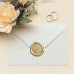 Chic Gold Vintage Initials Custom Wedding Favou Classic Round Sticker<br><div class="desc">Classy printed wax seal design sticker with golden colours to personalise with your initials for any occasion,  from weddings to baby showers!</div>
