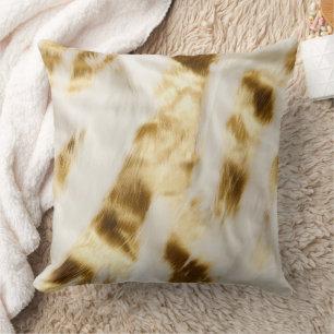 Chic Gold White Cowhide Cushion
