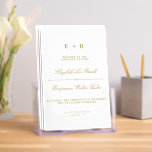 Chic Gold & White Wedding Program Template<br><div class="desc">Celebrate in style with these elegant and very trendy wedding programs. The design is easy to personalise wit your own wording and your guests will be thrilled when they see these fabulous programs.</div>