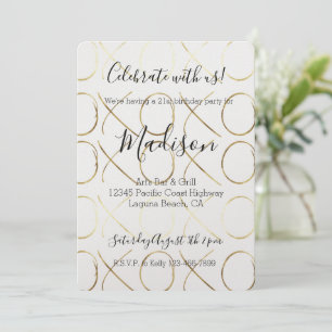 Chic Gold XOXO Invitation