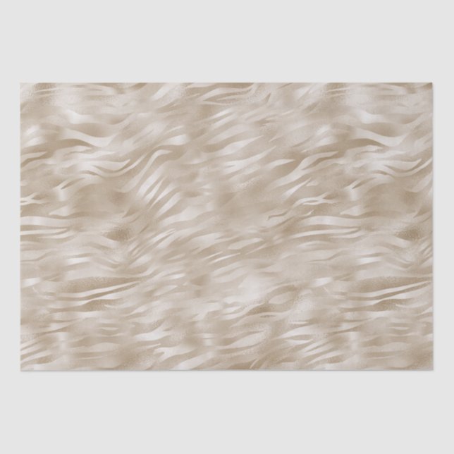 Chic Gold Zebra Print Tissue Paper (Front)