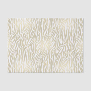 Chic Gold Zebra Print Tissue Paper