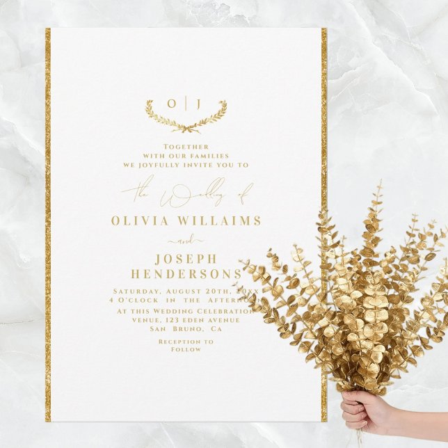 CHIC GOLDEN WEDDING GOLD FOIL LUXE INVITATION (Creator Uploaded)