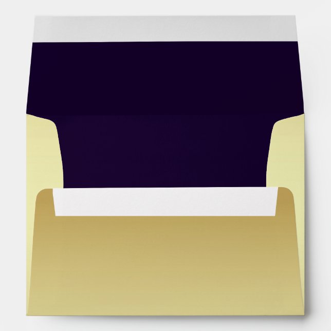Chic Golden Yellow and Purple Custom Envelopes (Back (Bottom))
