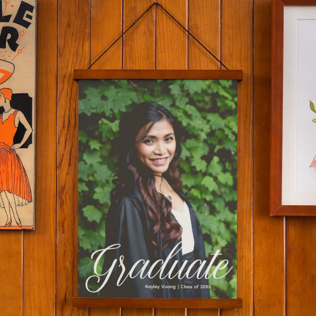 Chic Graduate Photo 2025 Graduation Portrait Hanging Tapestry (Creator Uploaded)